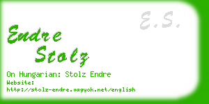 endre stolz business card